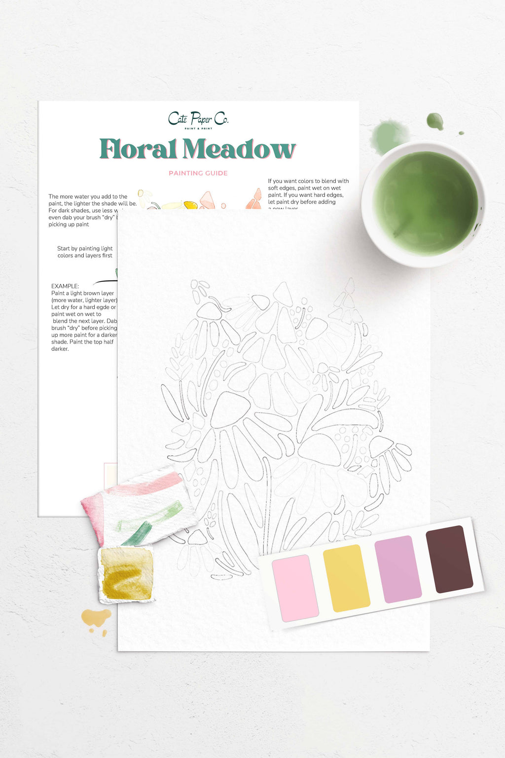 Floral Meadows – Watercolor Painting Kit