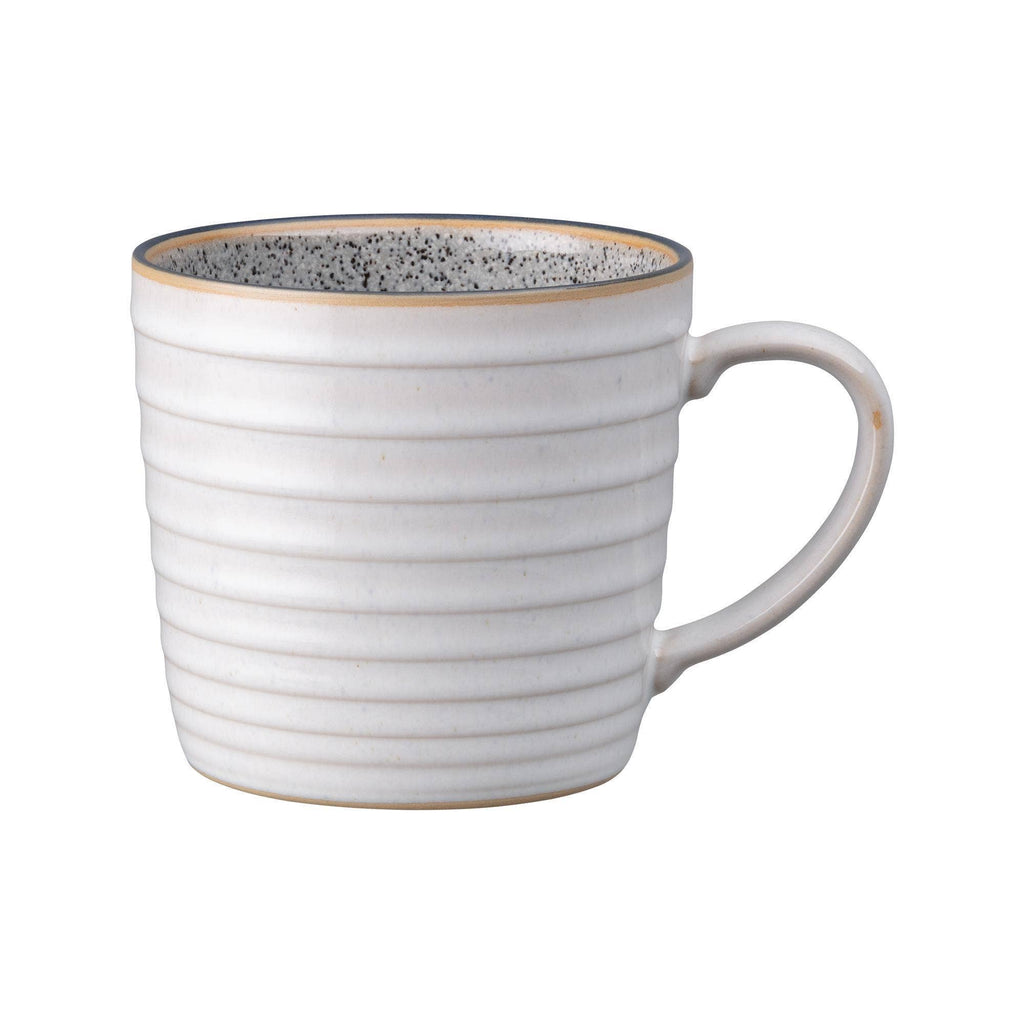 Grey White Ridged Mug