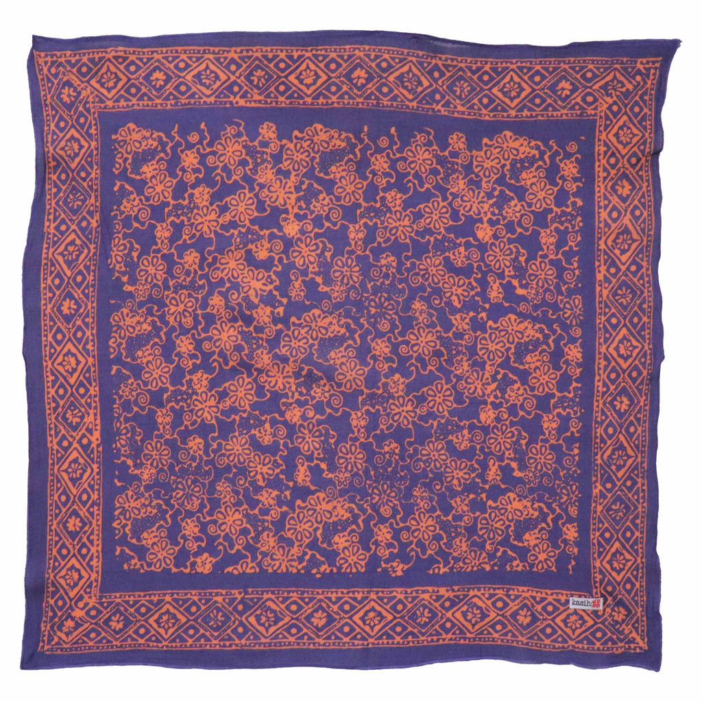 Batik Bandana – Pink Blue | Mangosteen Pattern