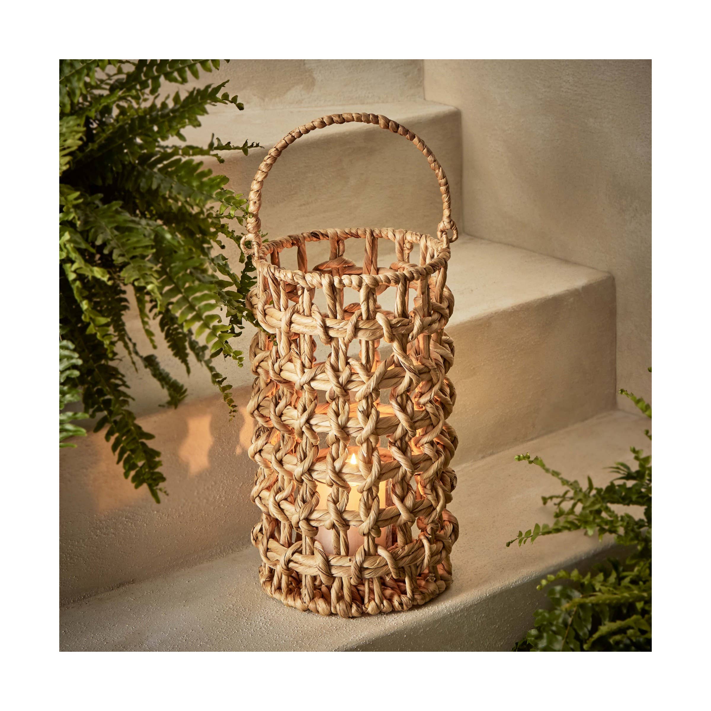 Natural Water Hyacinth Lantern