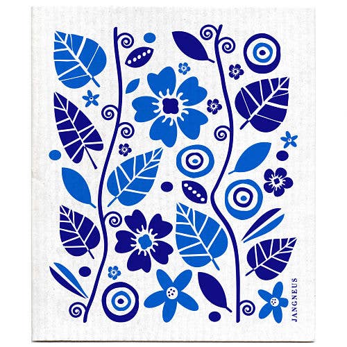Swedish Dishcloth - Garden - Blue: Blue