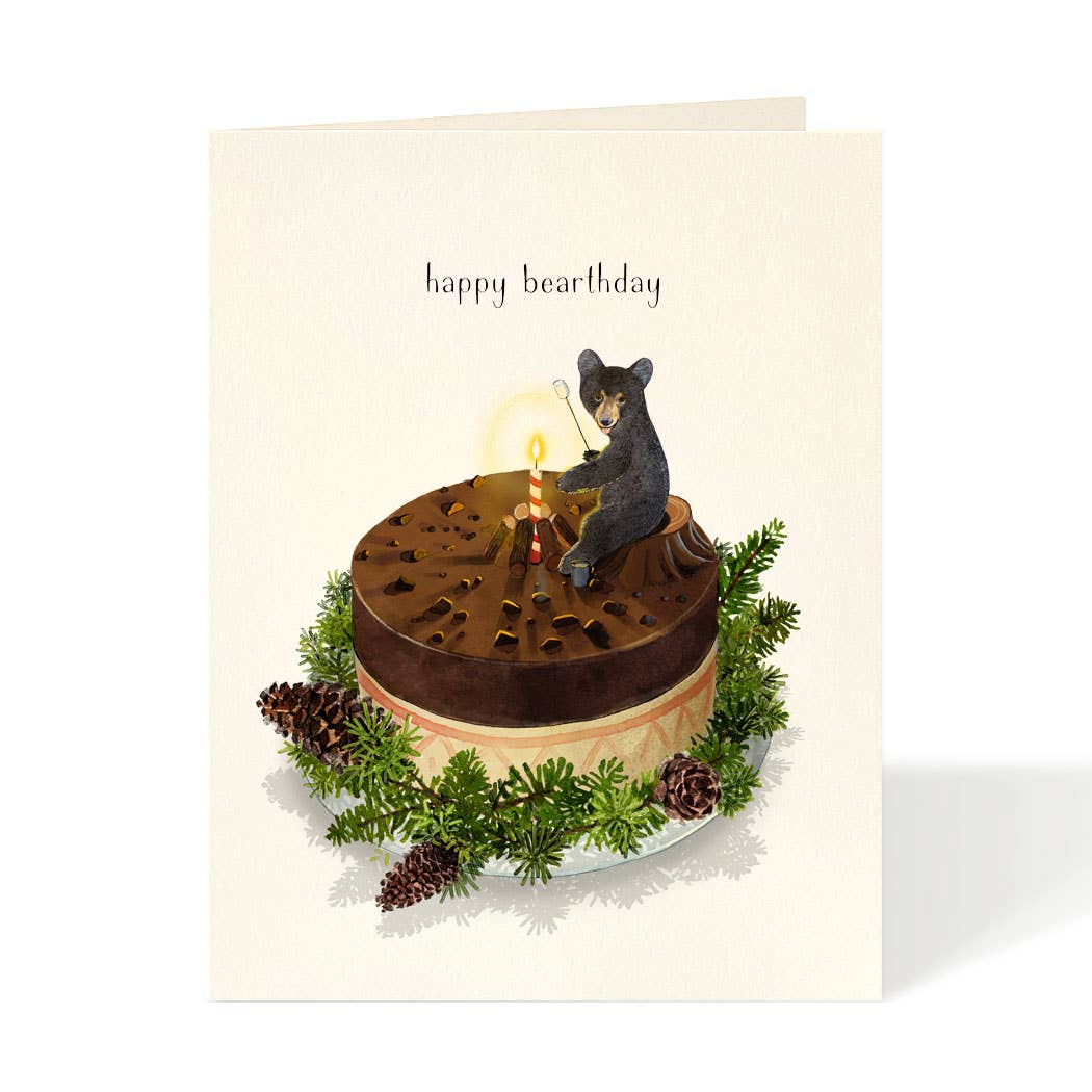 Campfire Bear - Birthday Greeting Cards