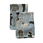 Napkins Set of 4 - Dog Print - Blue Haze
