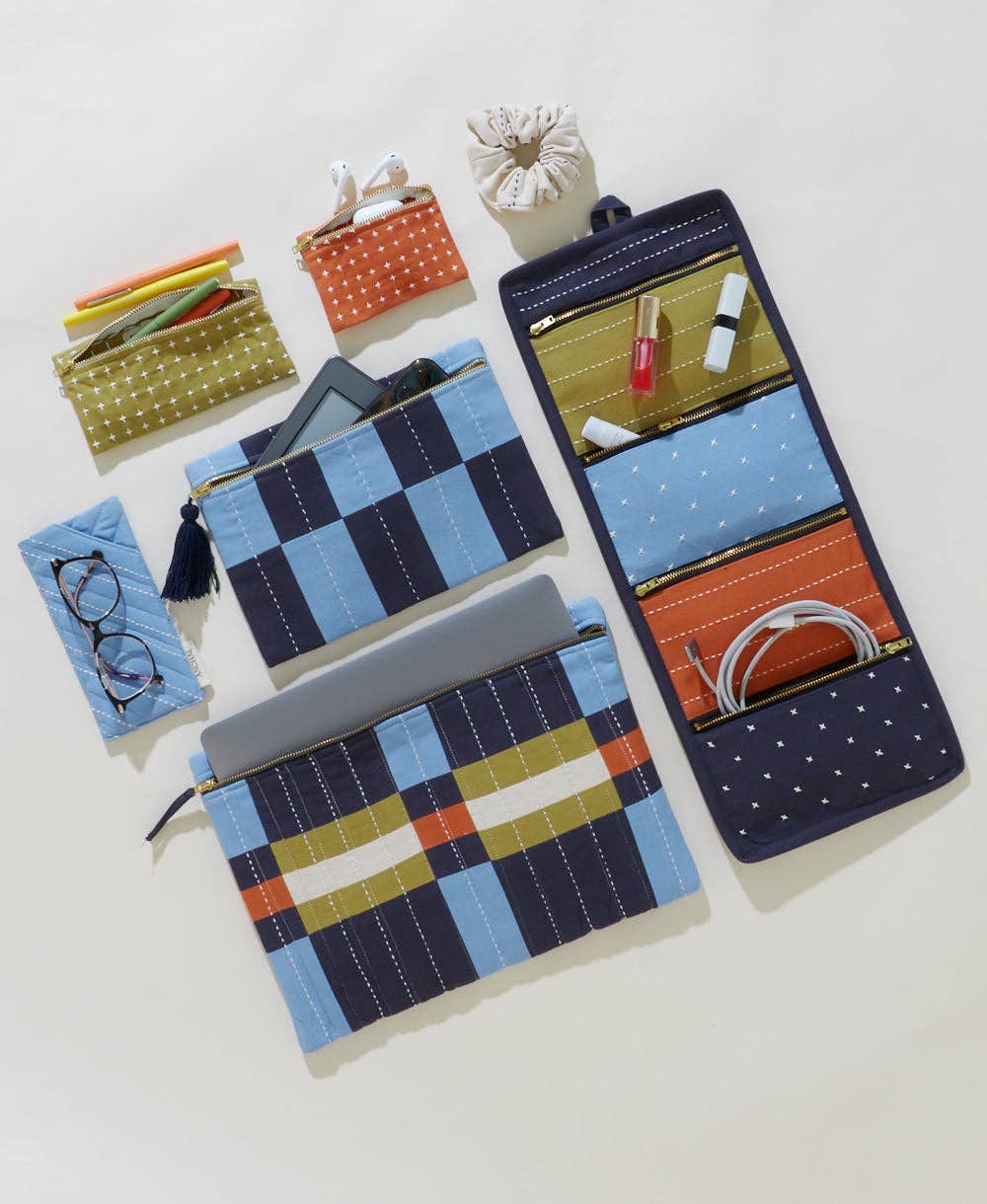 Lattice Pouch – Dusk Blue