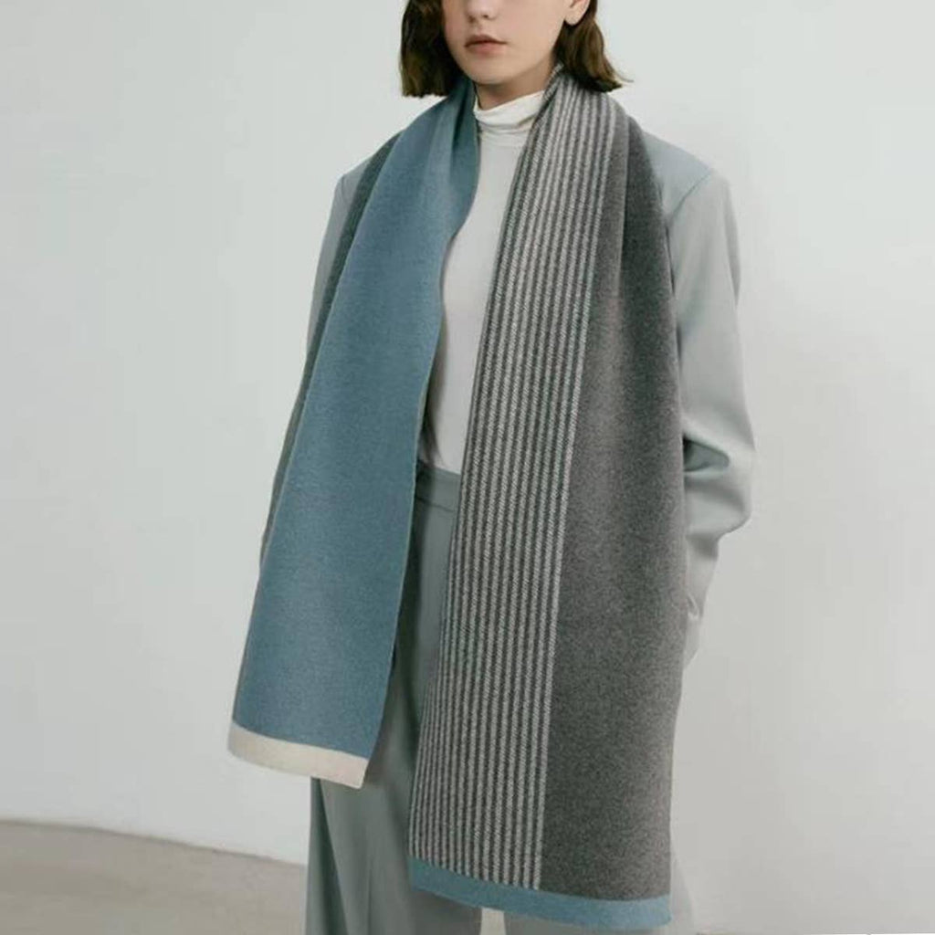 Dark Green Unisex Elegant Winter Couples Wrap (OS)