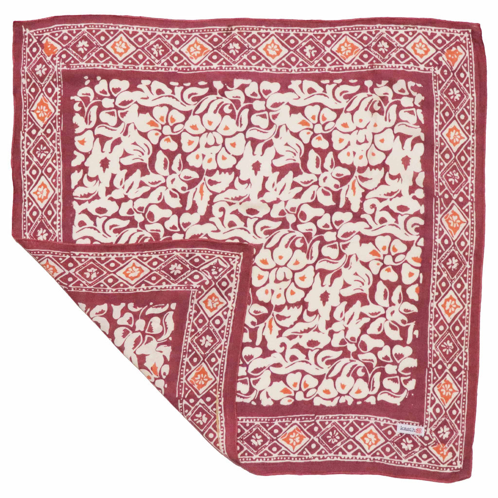 Batik Bandana – Plum Haze | Floral | Purple