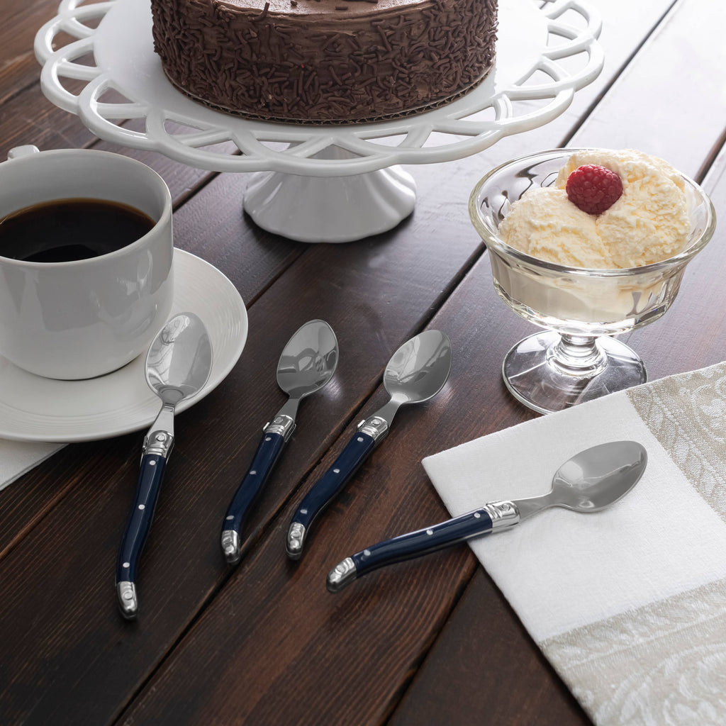Laguiole Coffee Spoons, Set of 4, Navy