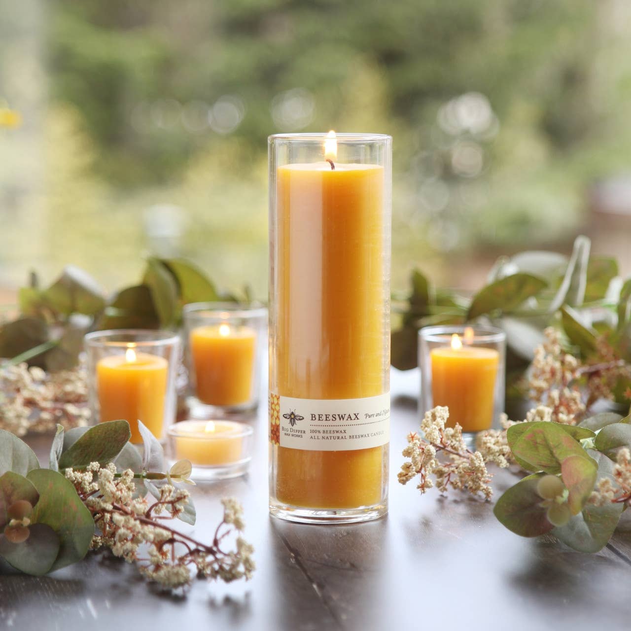 Sanctuary Glass – Pure Beeswax Candle | 12.5 oz. | 90 Hours