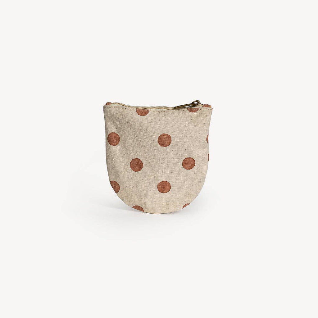 Half Moon Pouch - Clay Dot