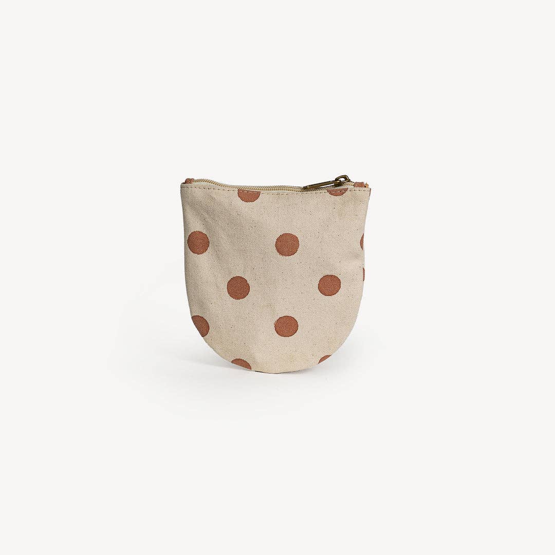 Half Moon Pouch - Clay Dot
