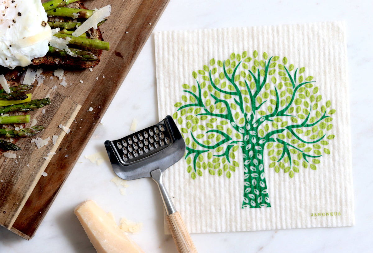 Tree Swedish Dishcloth - Green| 6.75 x 8 inch