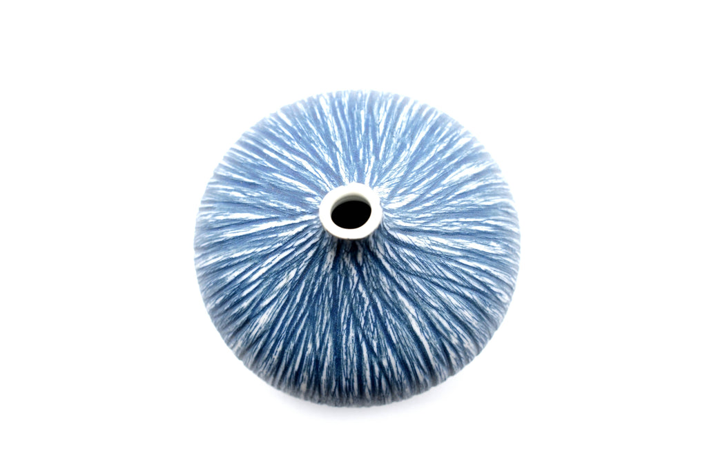 BLUE CONGO TINY S-Handcrafted Porcelain Bud Vase