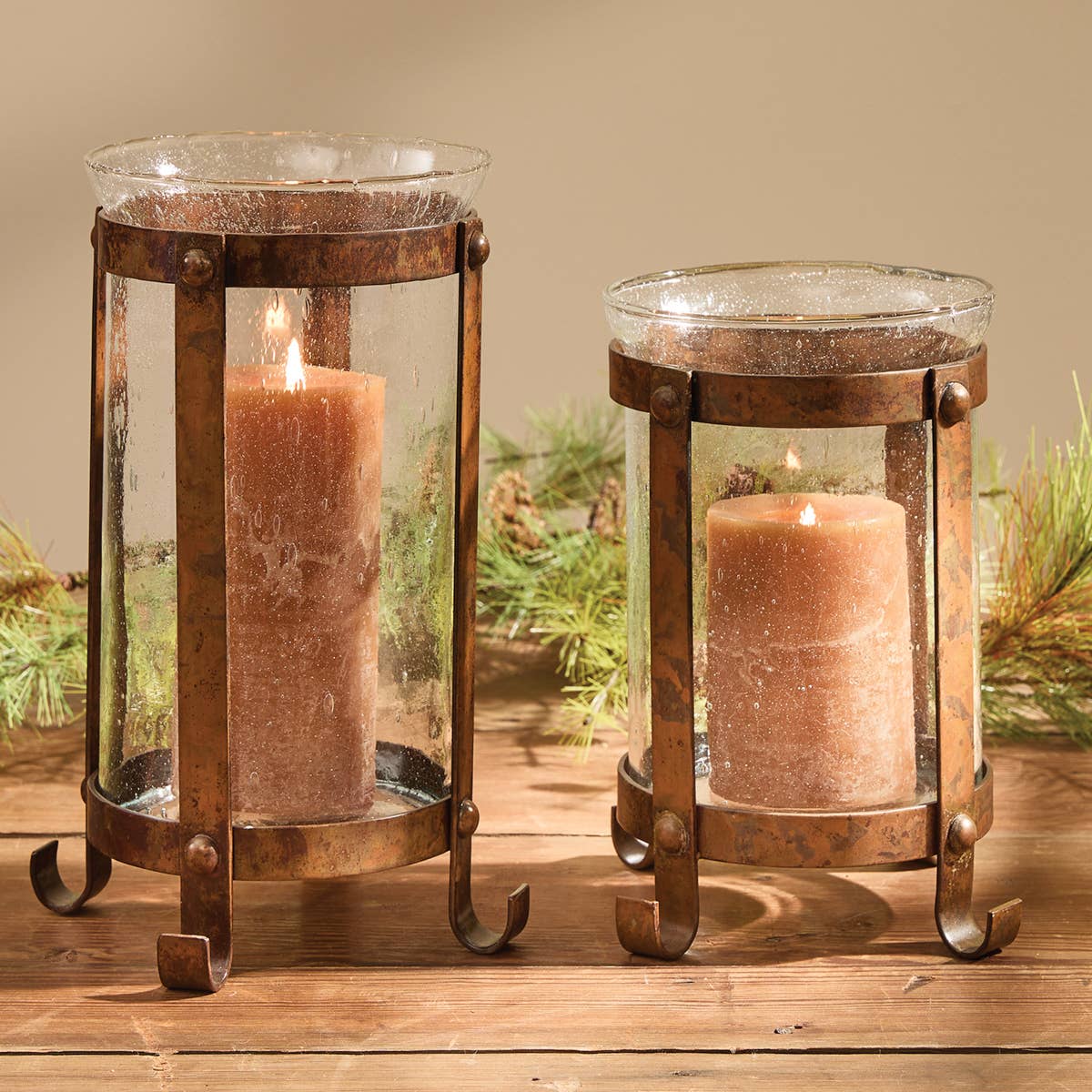 Strap Metal Pillar Holder - Short