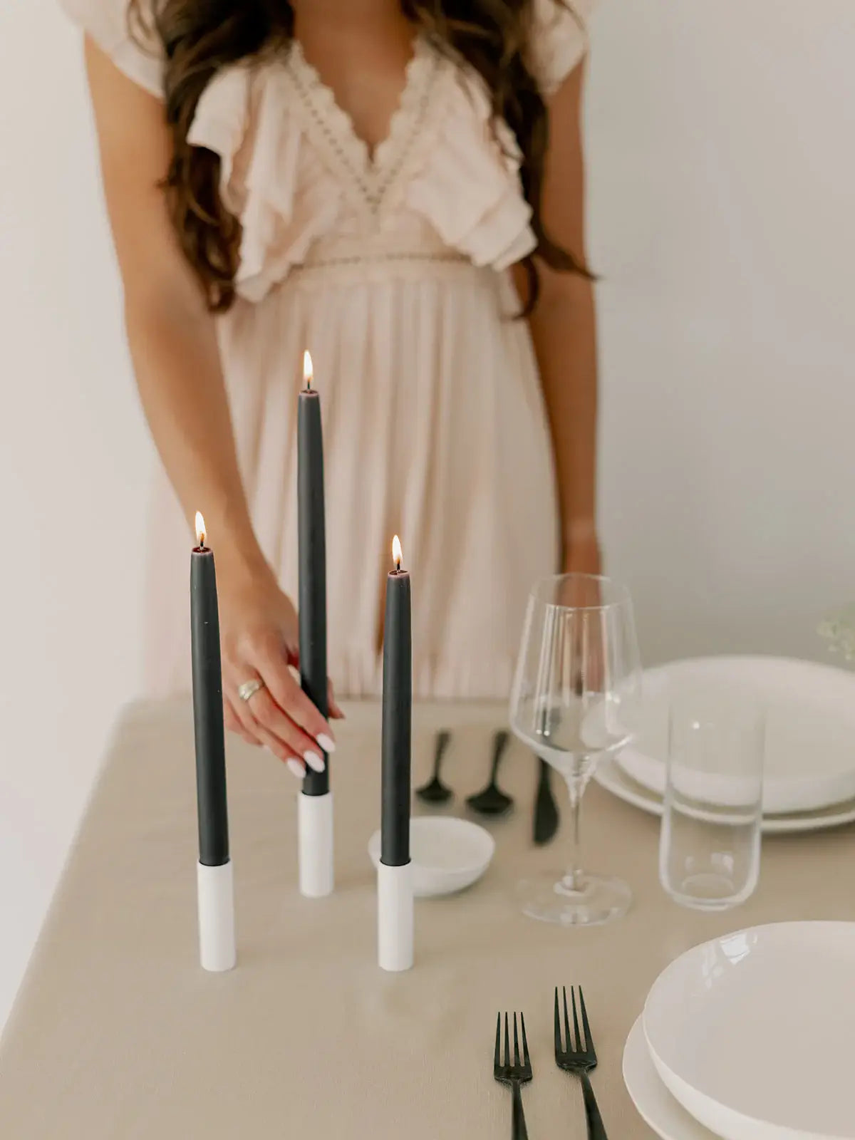 Berry Red | Dipped Beeswax Taper Candles – 14” | Pair