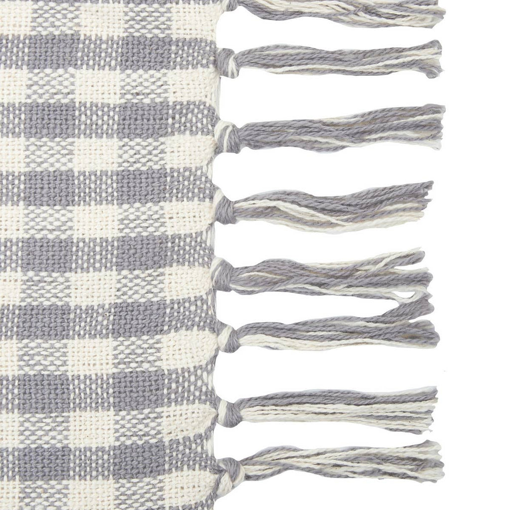 Gray/Natural Gingham Check 50" x 60" Throw Blanket
