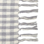 Gray/Natural Gingham Check 50" x 60" Throw Blanket