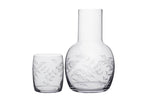 A Crystal Carafe Set with Fern Design
