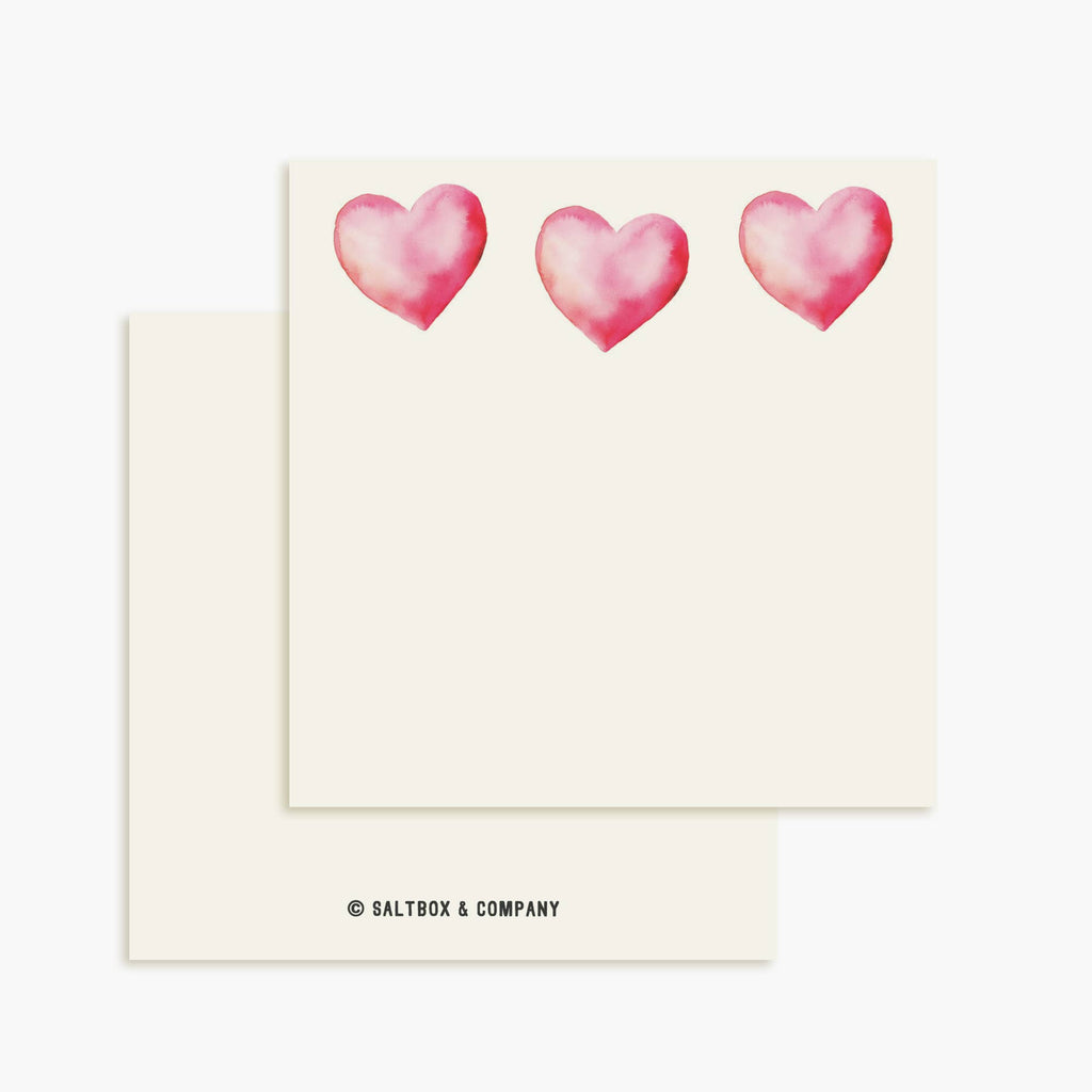 Pink Hearts Mini Notes | Set of 50