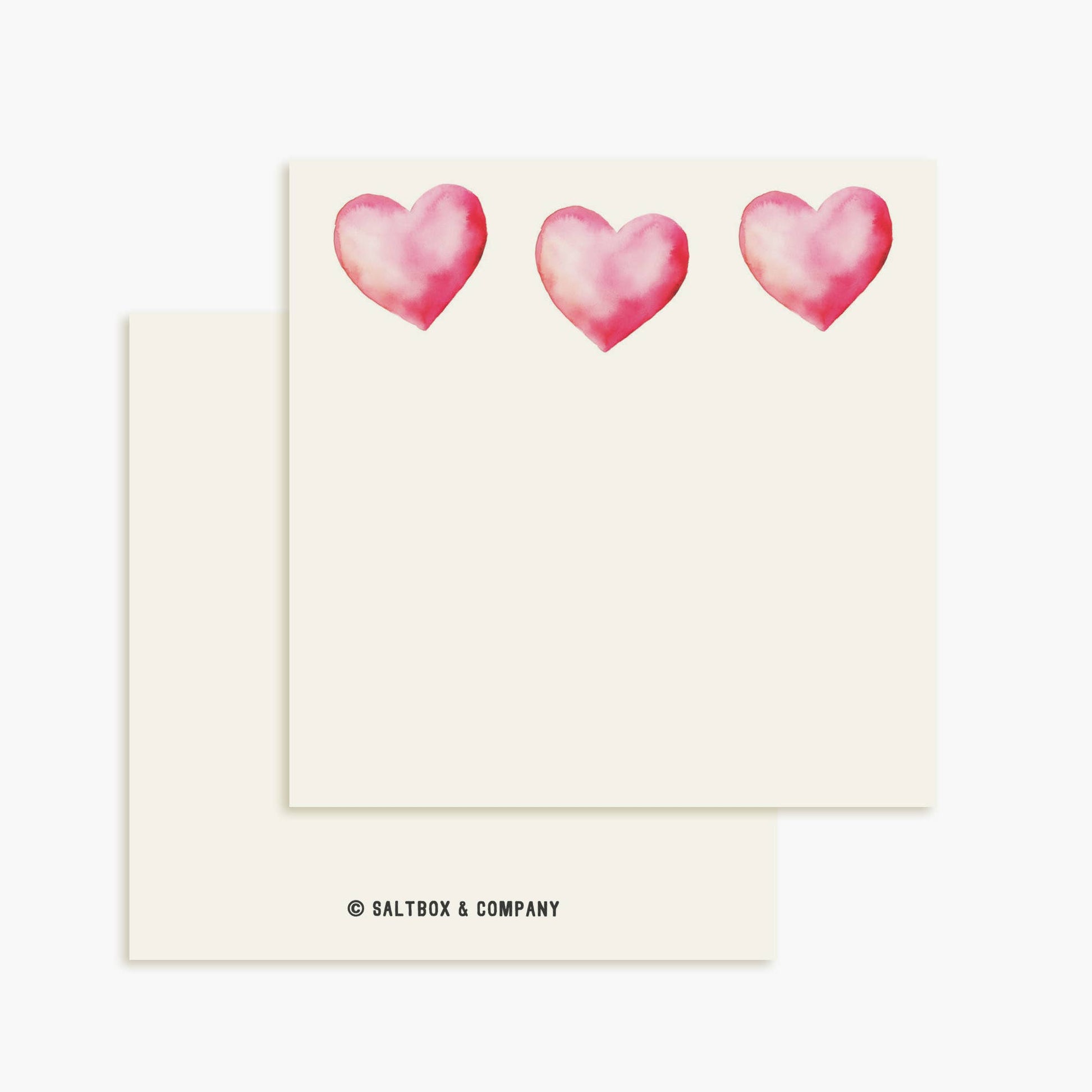 Pink Hearts Mini Notes | Set of 50