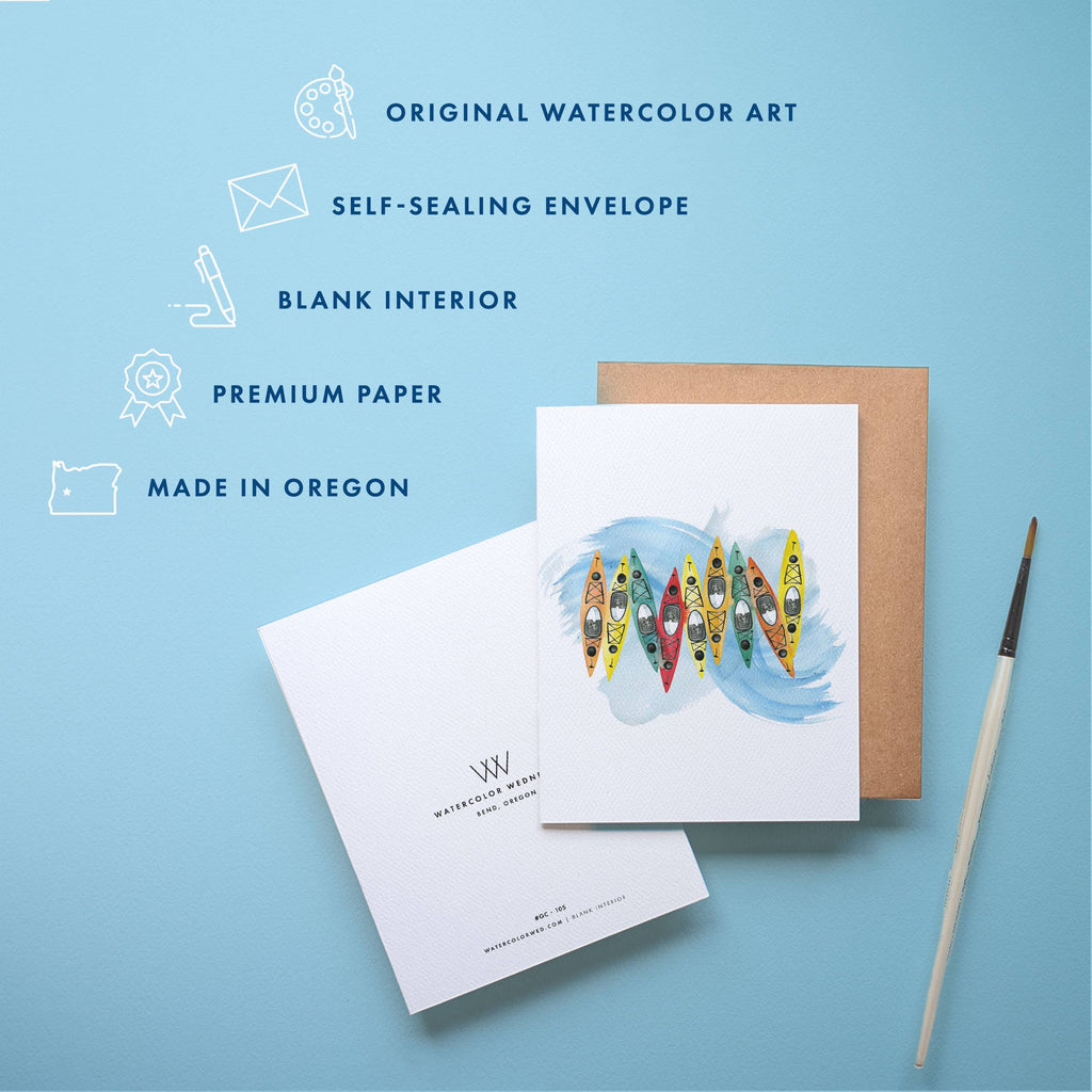 Kayak Greeting Card