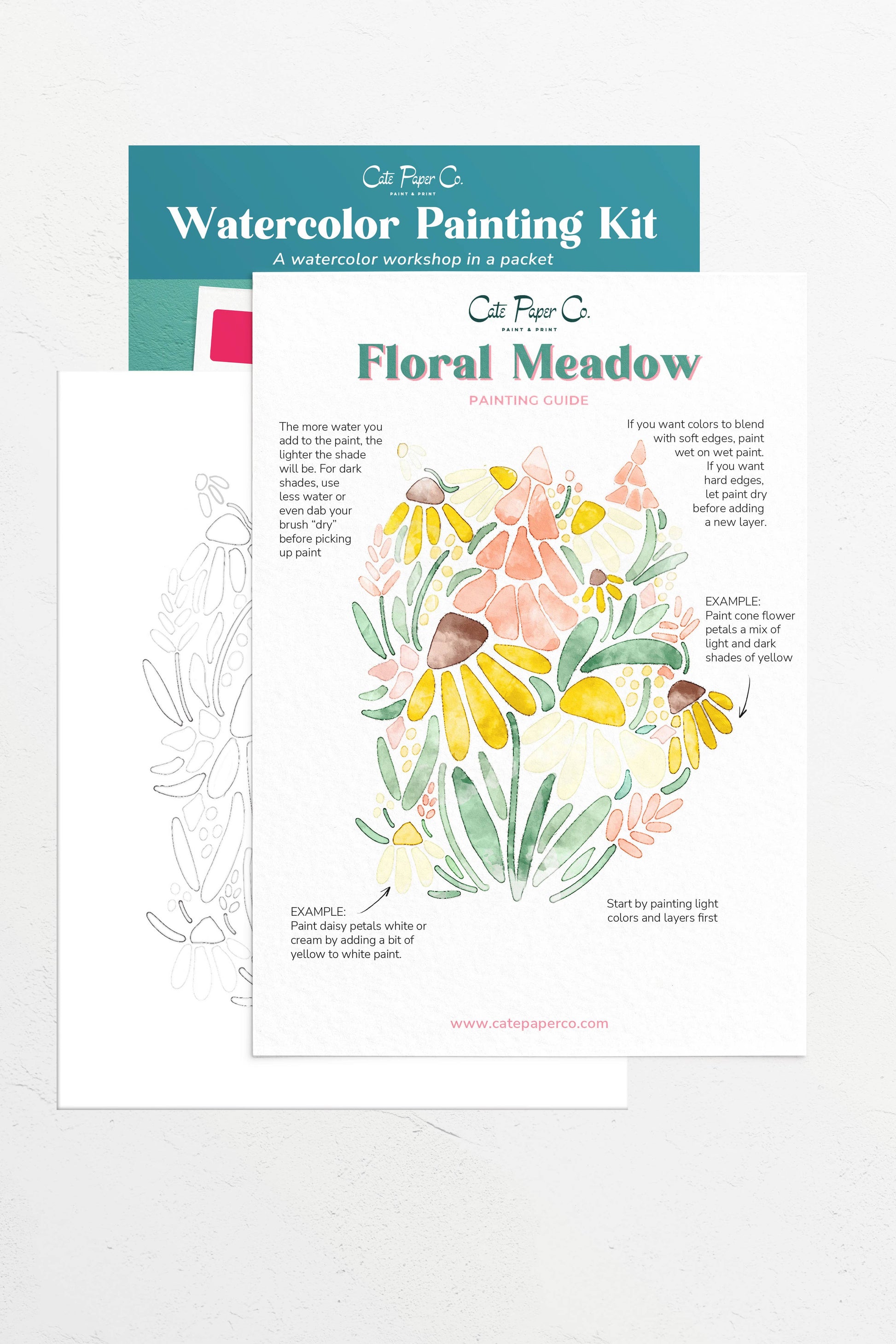 Floral Meadows – Watercolor Painting Kit