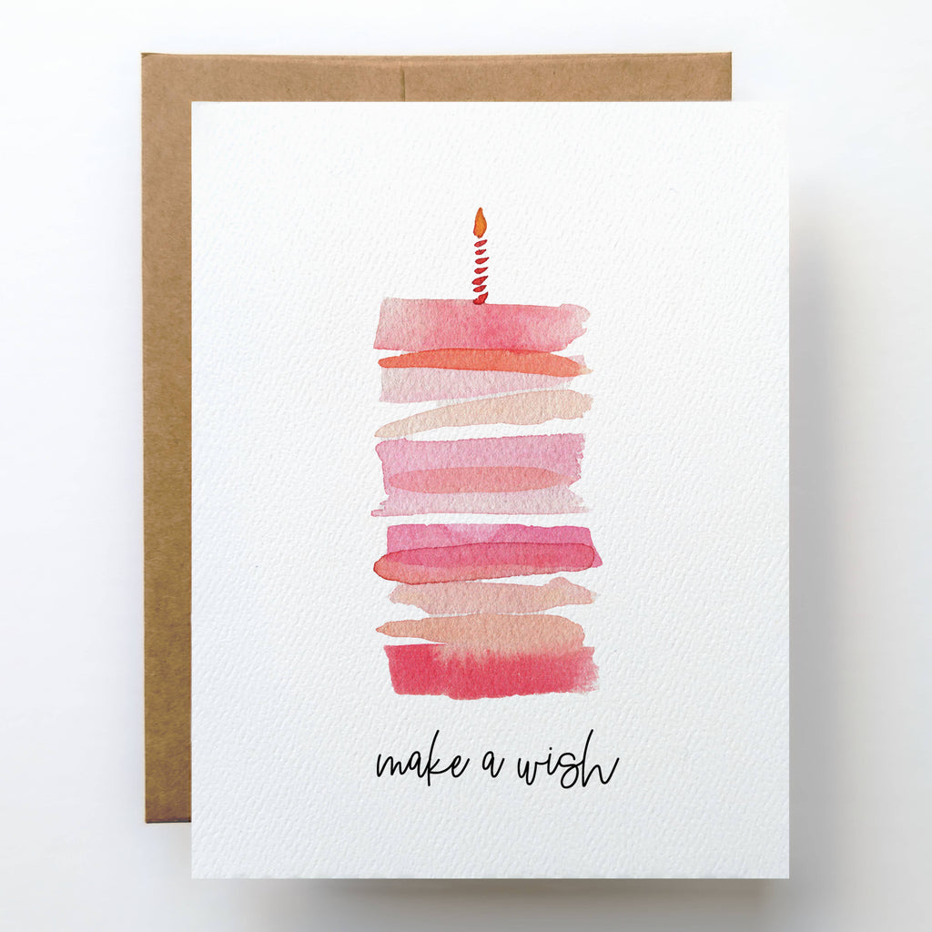 Pink Cake Birthday Card