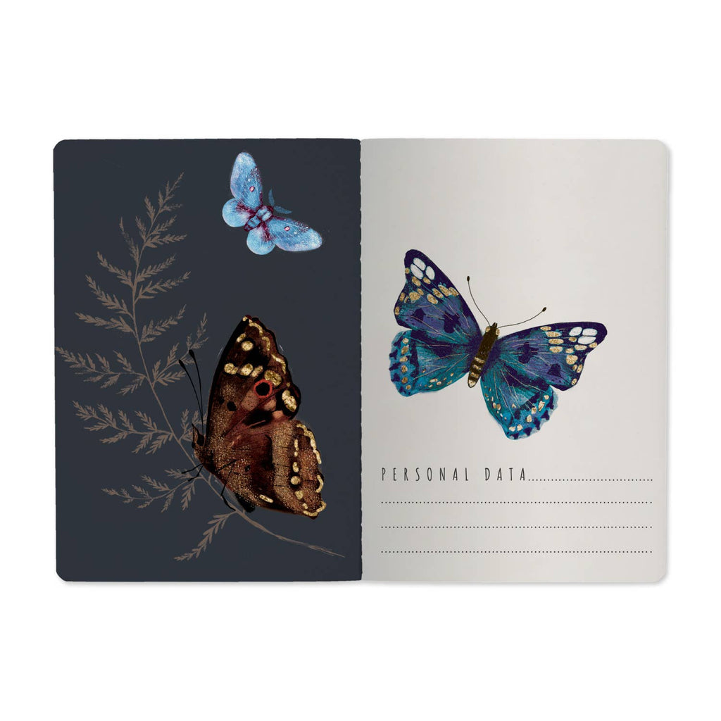 Butterflies on White Notebook