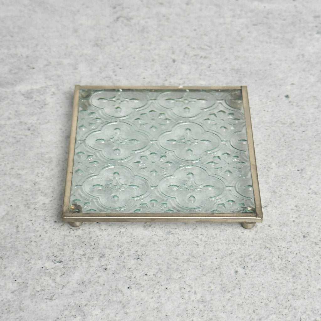 Pewter Square Pillar Plate4