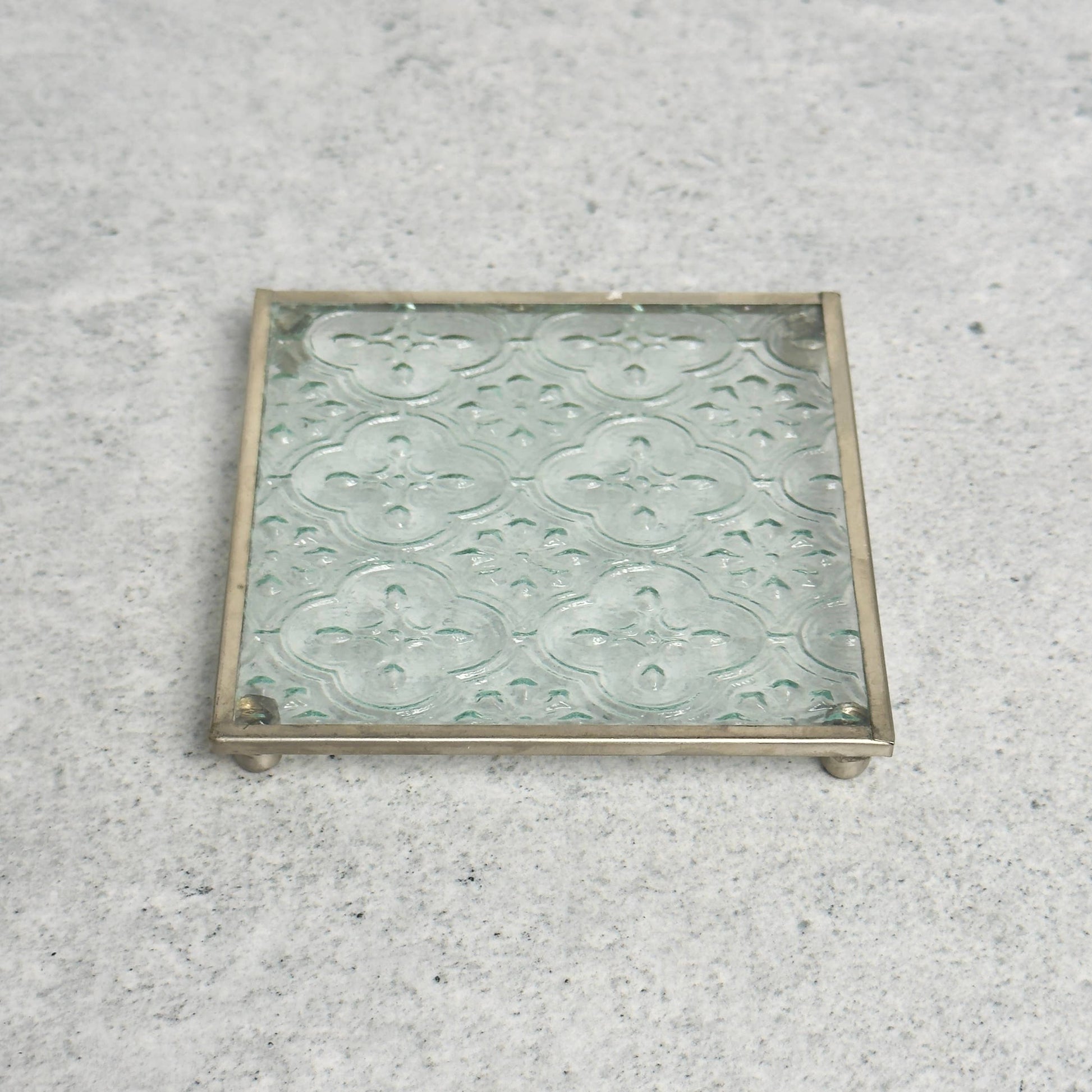 Pewter Square Pillar Plate4