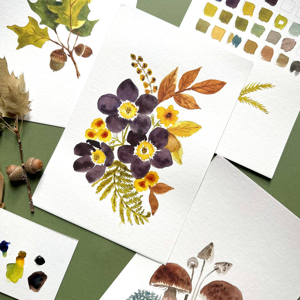 Woodland Botanicals Watercolor Painting Kit