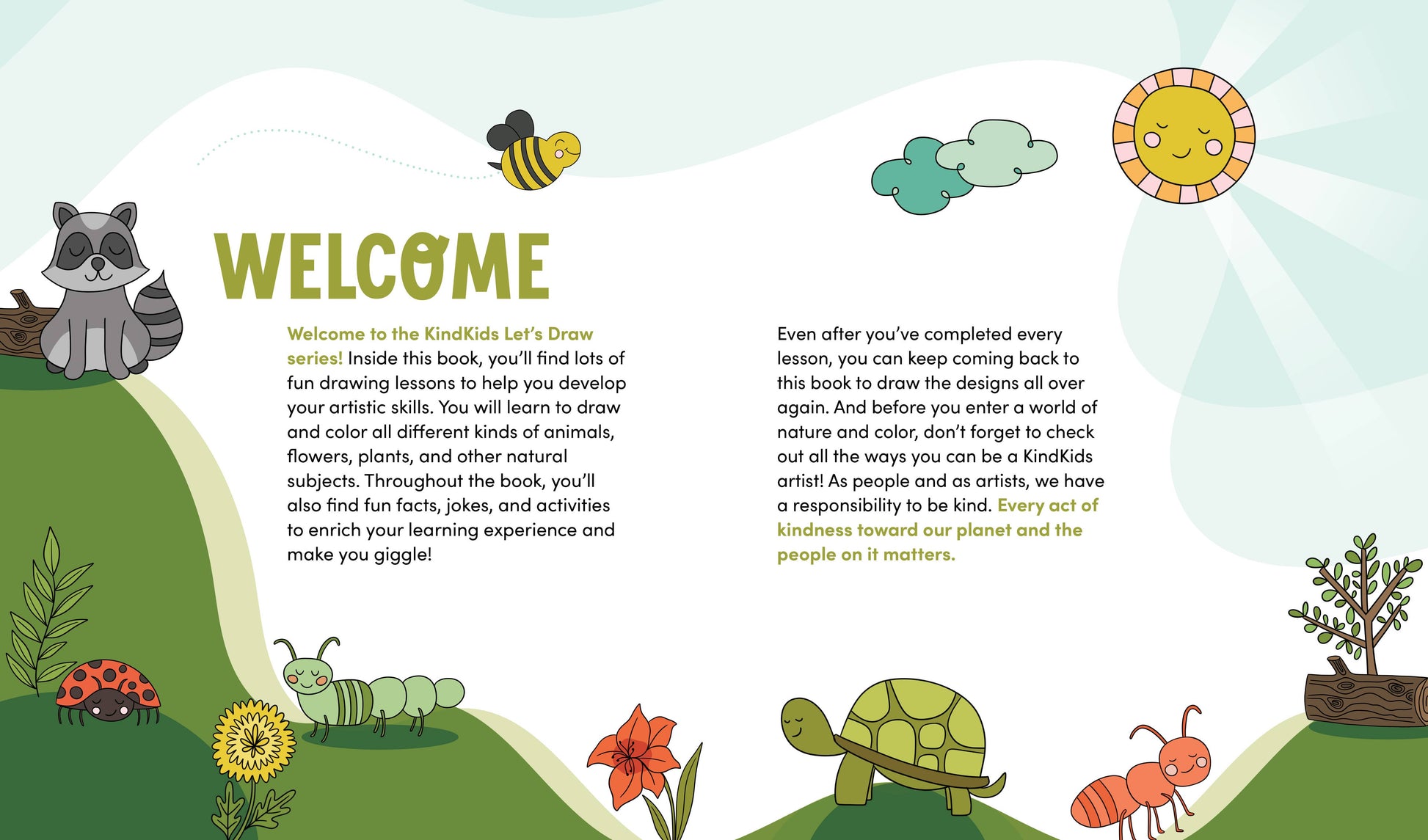 KindKids Let's Draw Nature: 100 Simple Drawing Lessons