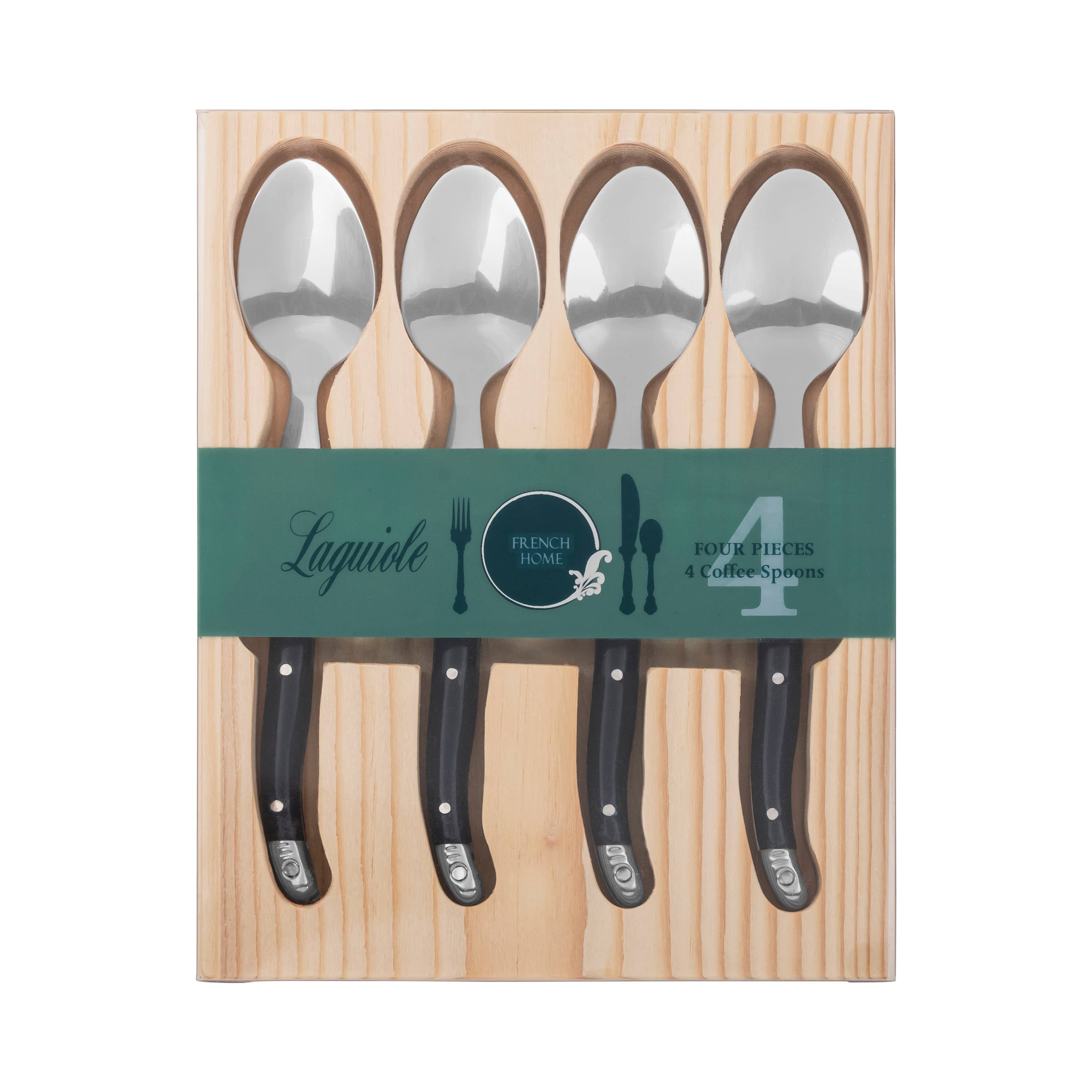 Laguiole Coffee Spoons, Set of 4, Navy