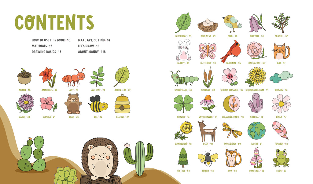 KindKids Let's Draw Nature: 100 Simple Drawing Lessons