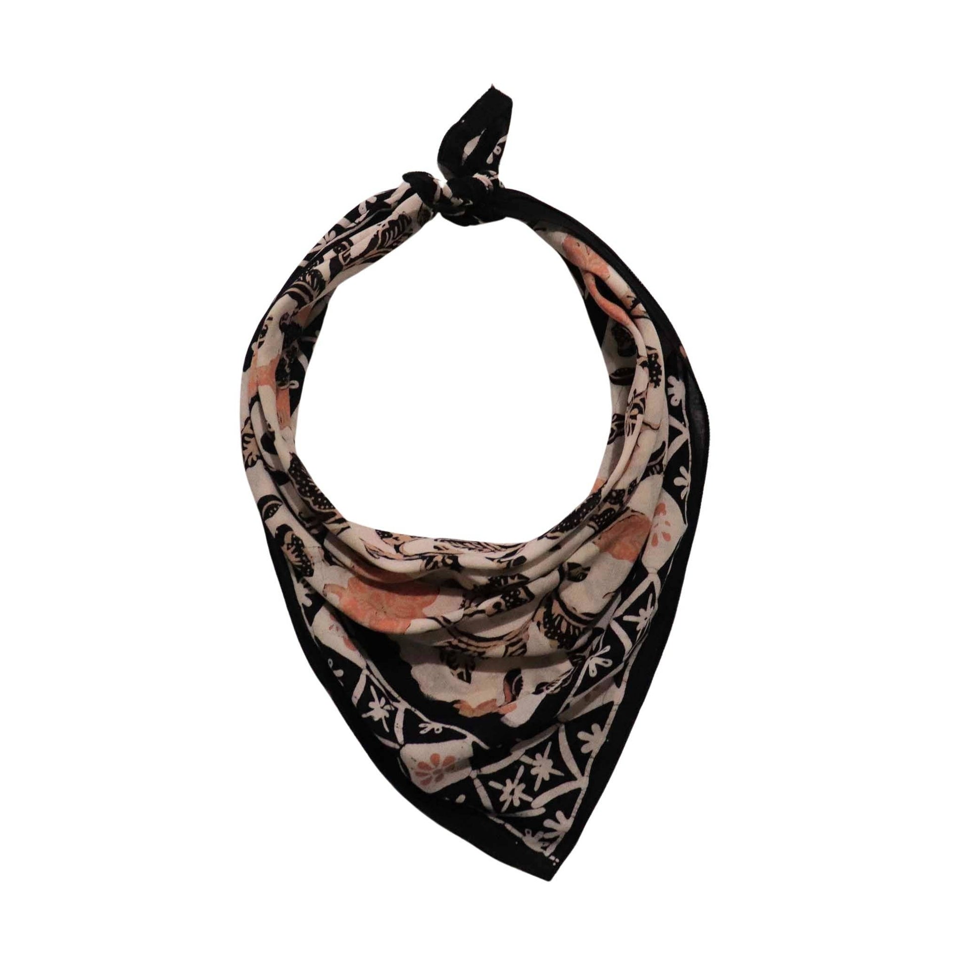 Patterned bandana on a white background