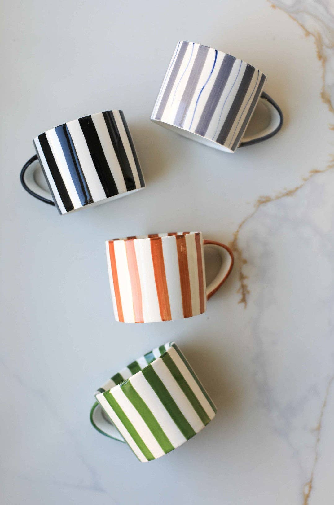 Green Simple Striped Mug