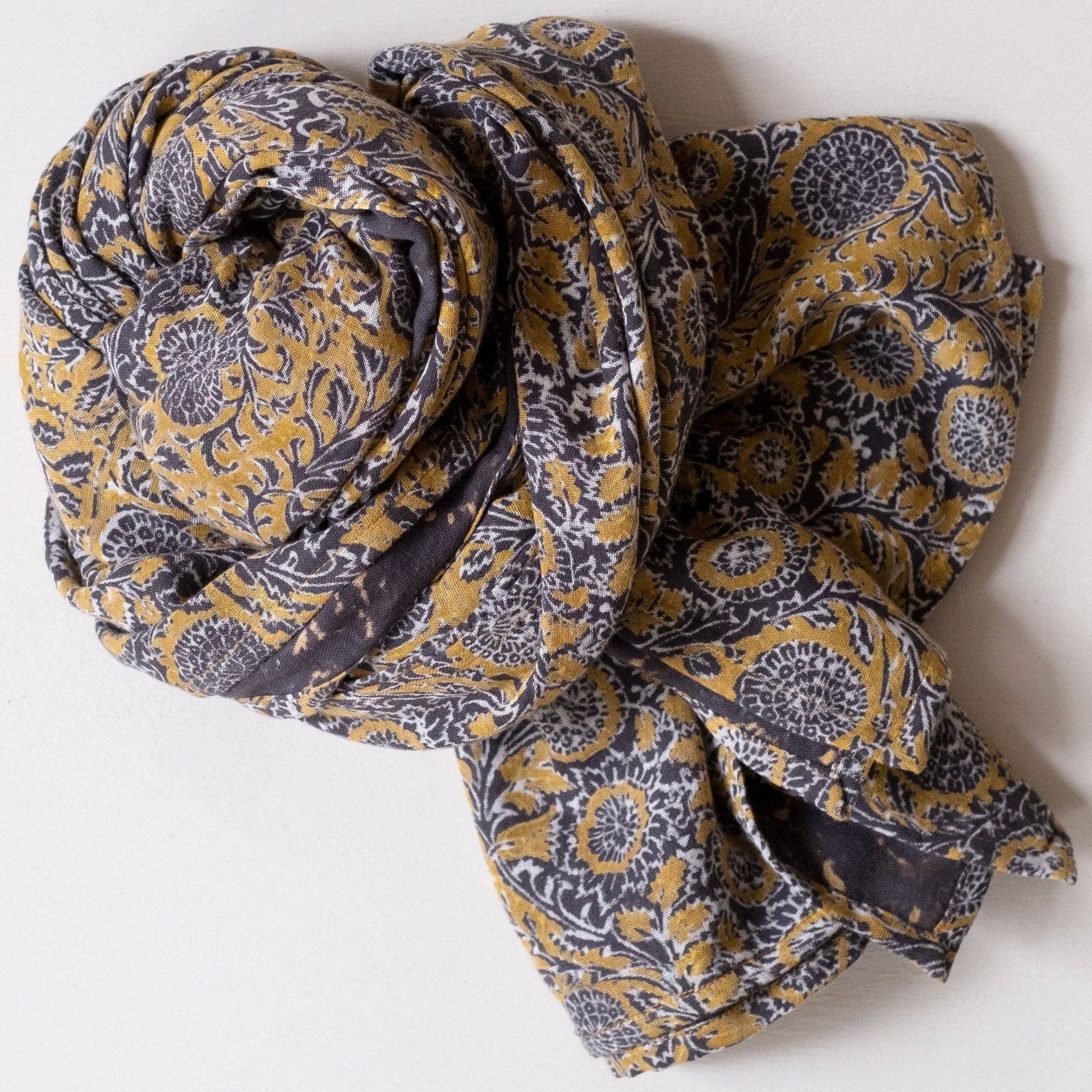 Banhi Mustard Double Gauze Scarf