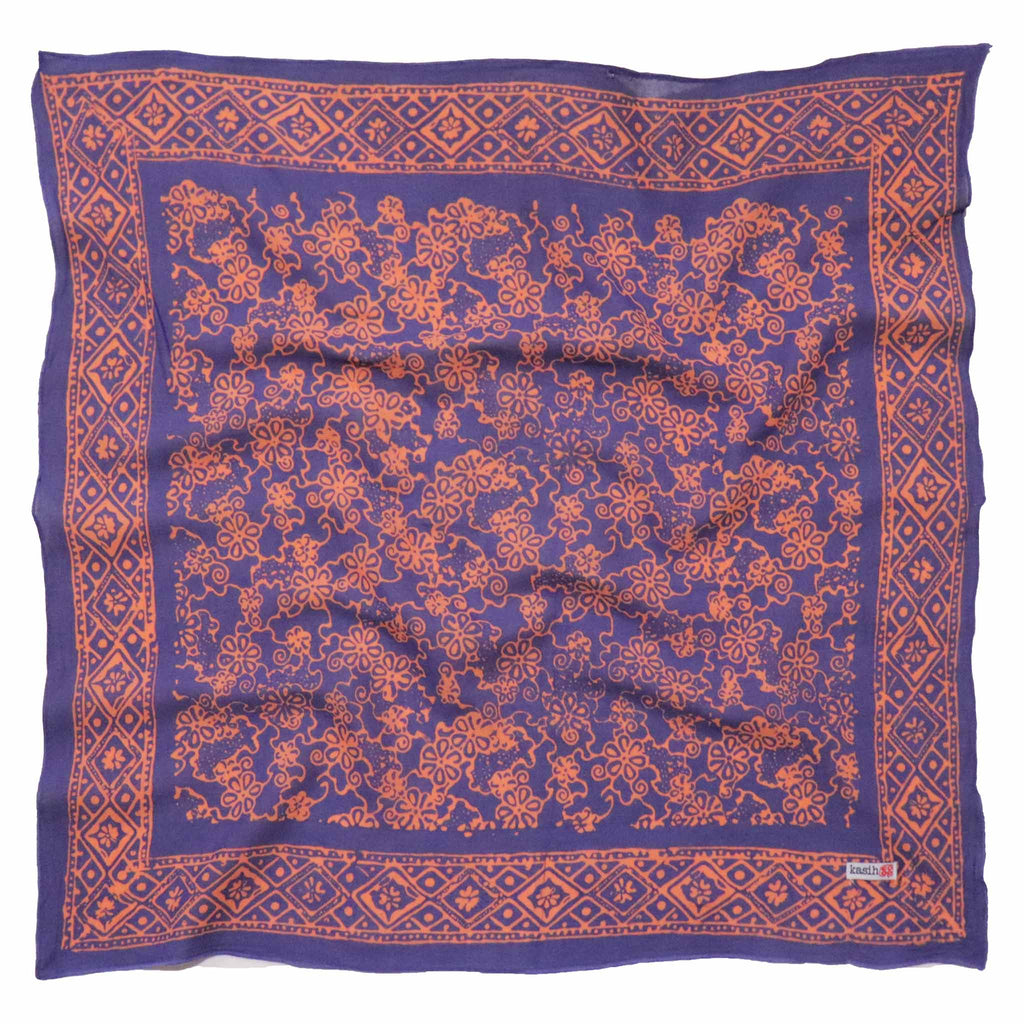 Batik Bandana – Pink Blue | Mangosteen Pattern