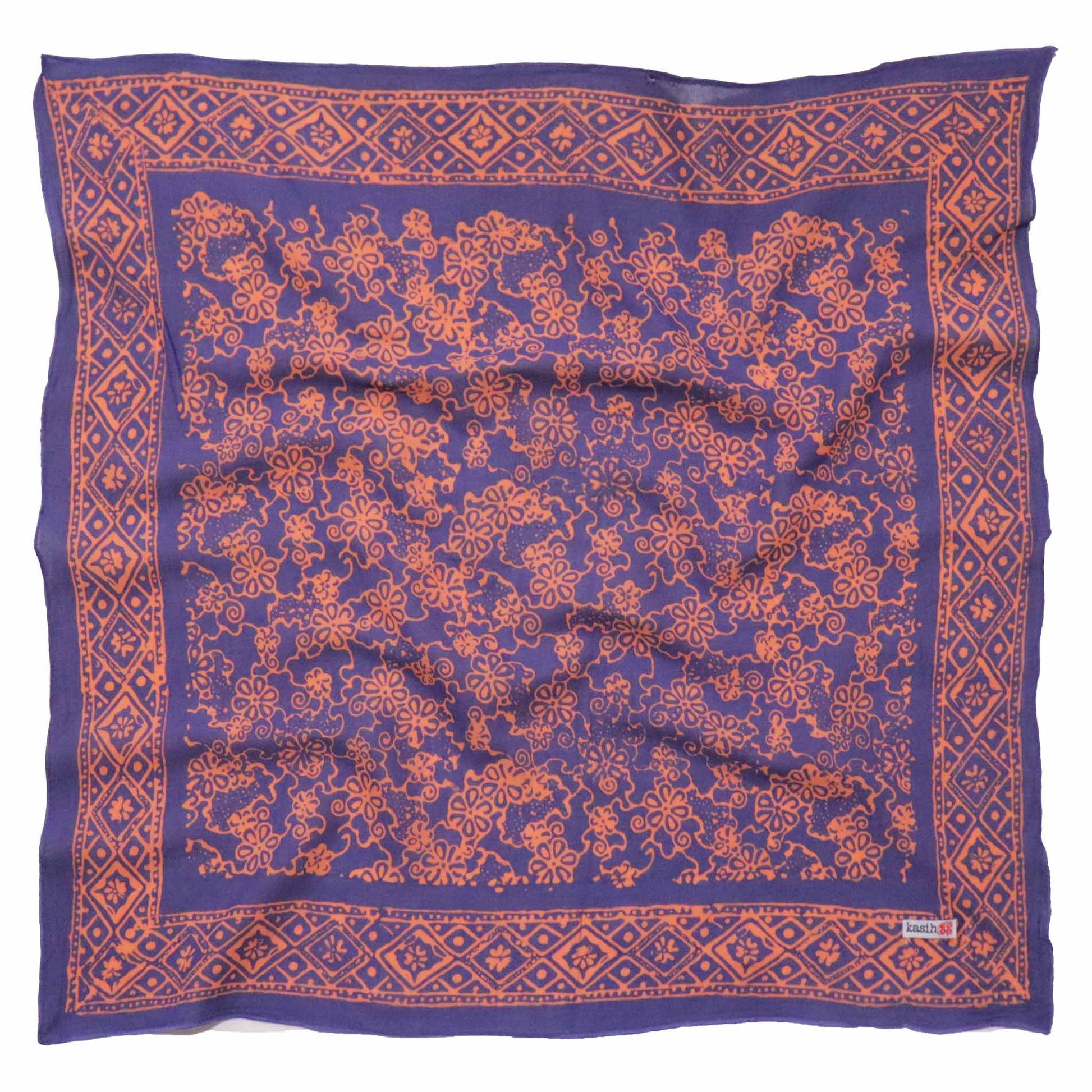 Batik Bandana – Pink Blue | Mangosteen Pattern