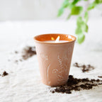 Dirt Garden Pot Candle + Plantable Seed Dust Cover