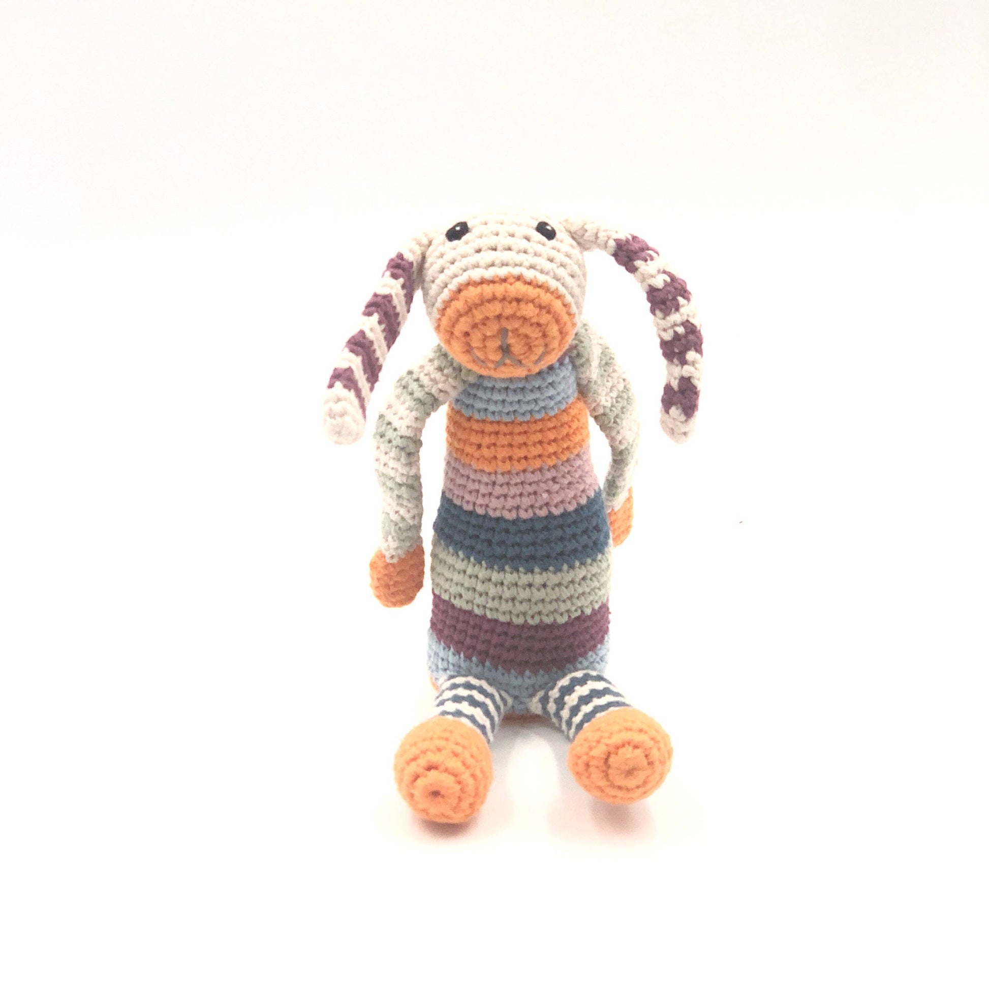 Velvety Plush Organic Bunny - Multi