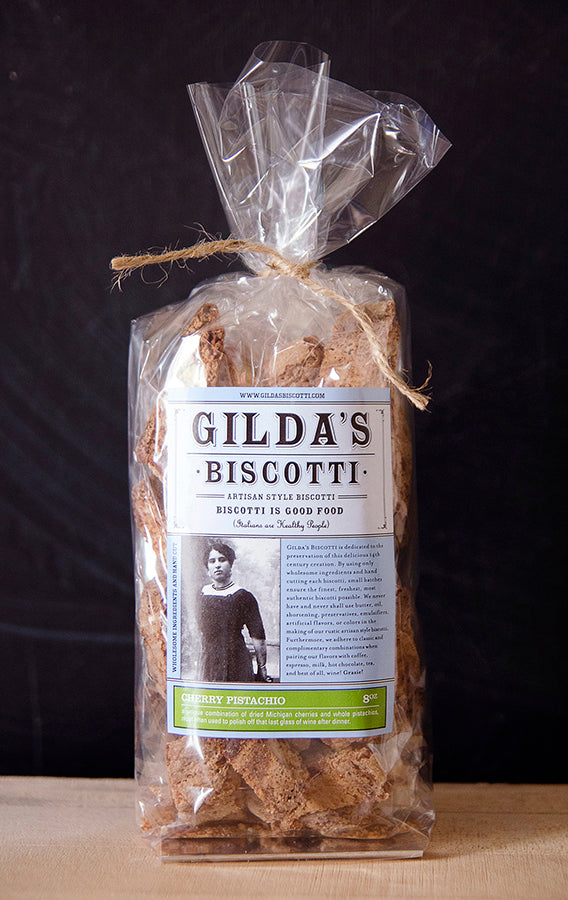 Cherry Pistachio Biscotti | Dried Michigan Cherries & Whole Pistachios | Half Pound — Gilda’s Biscotti