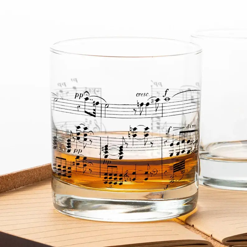 Music Note Whiskey Glasses