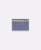 Navy Cross-Stitch Coin Purse