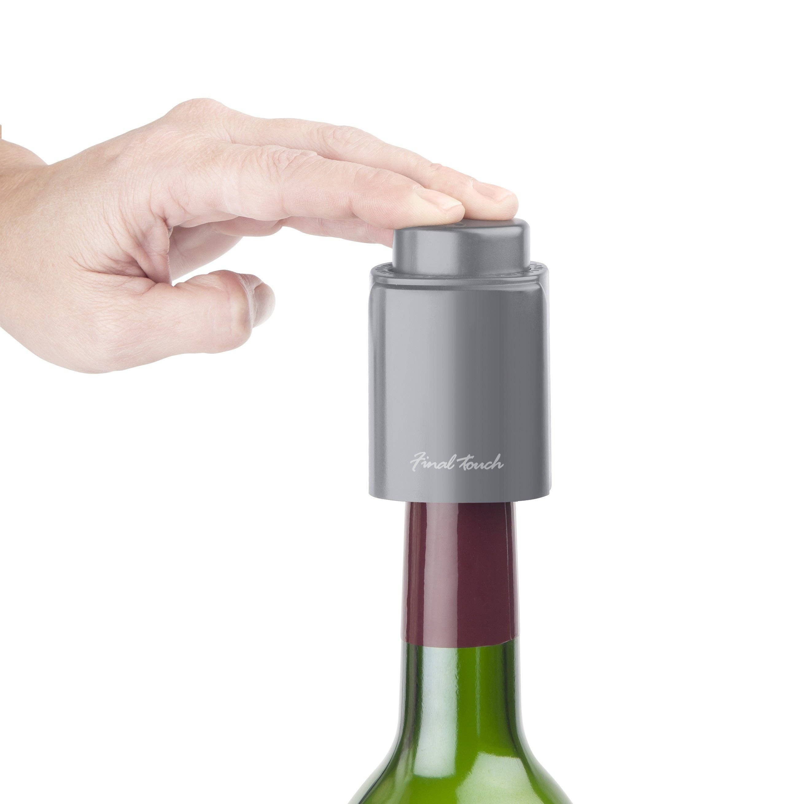 Wine Bottle Pump / Stopper - Grey