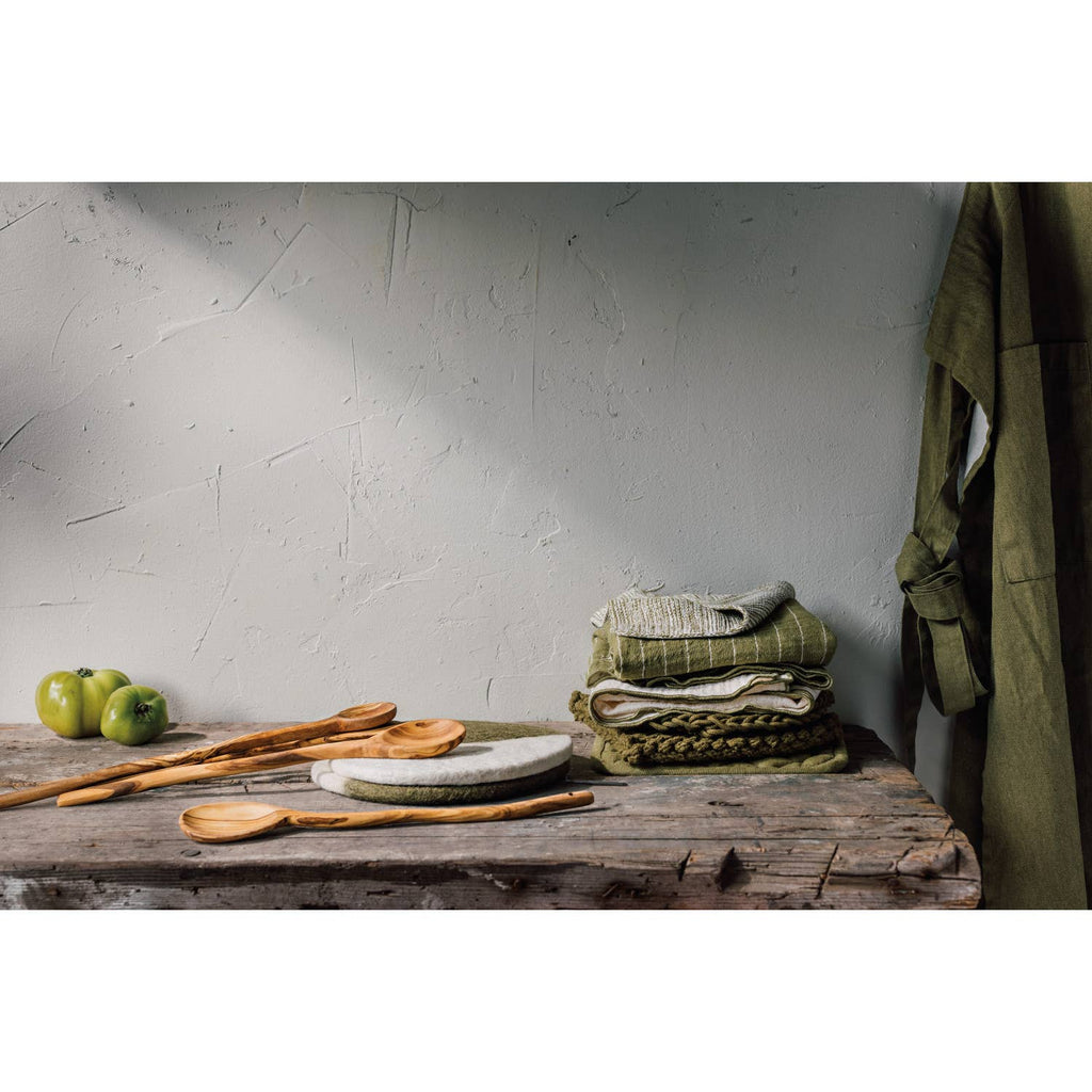 Olive Felted Wool Trivet | 8"