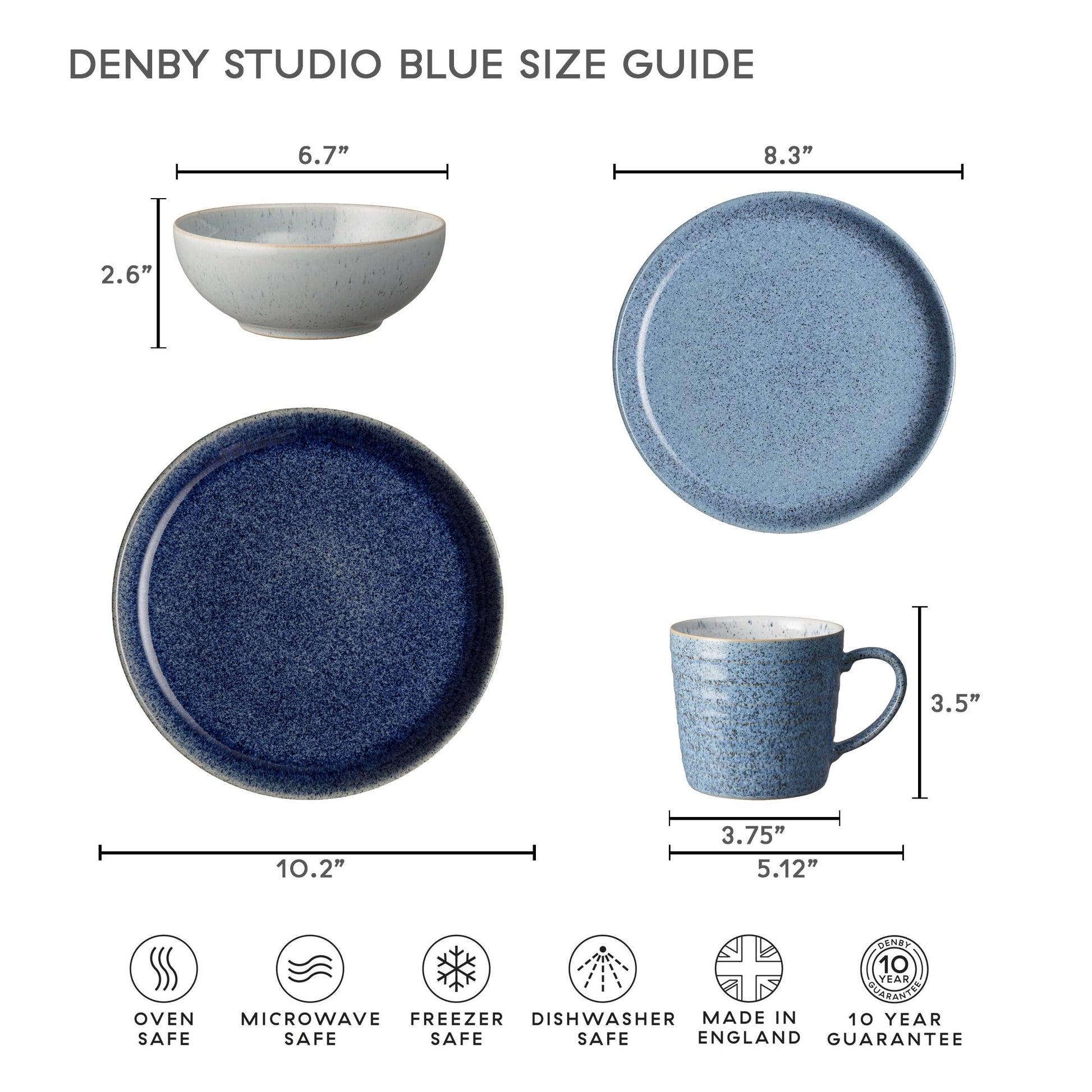 Blue Cobalt and Pebble Ridged Coffee Mug | 13.5 oz.