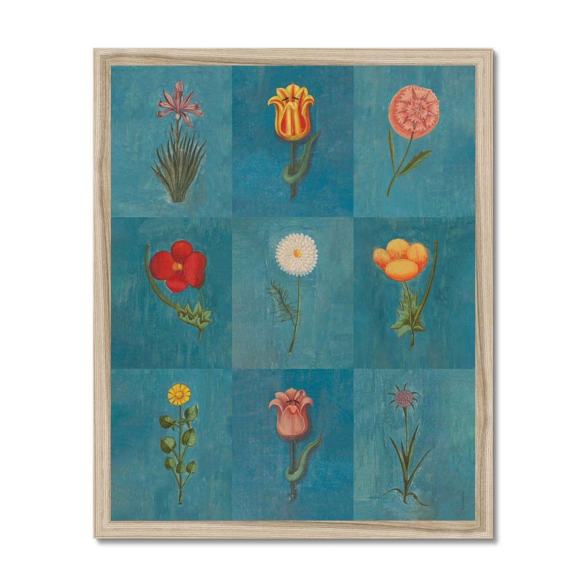 Blue Festival of Flowers Fine Art Print