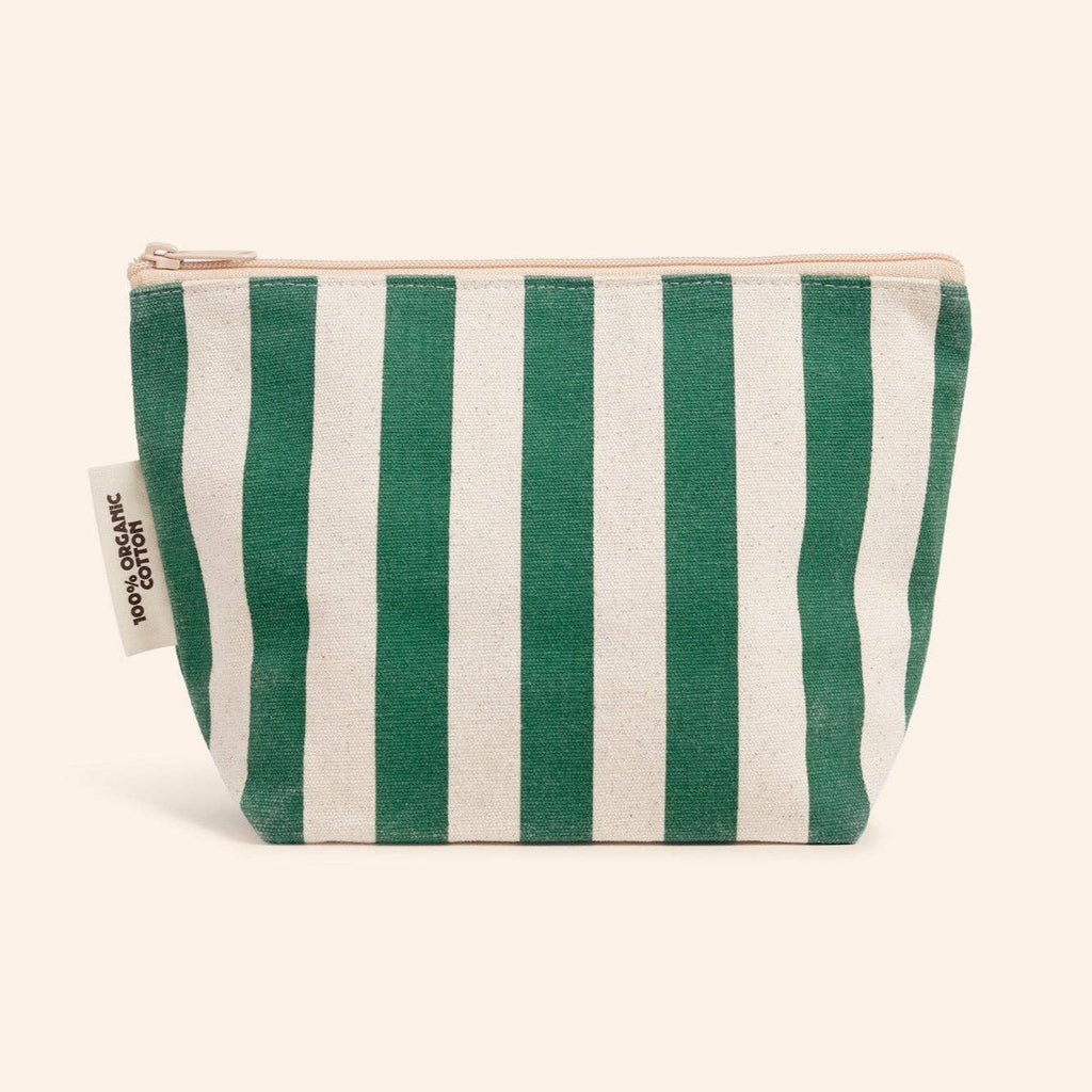 Organic Cotton Zipper Bags - Green