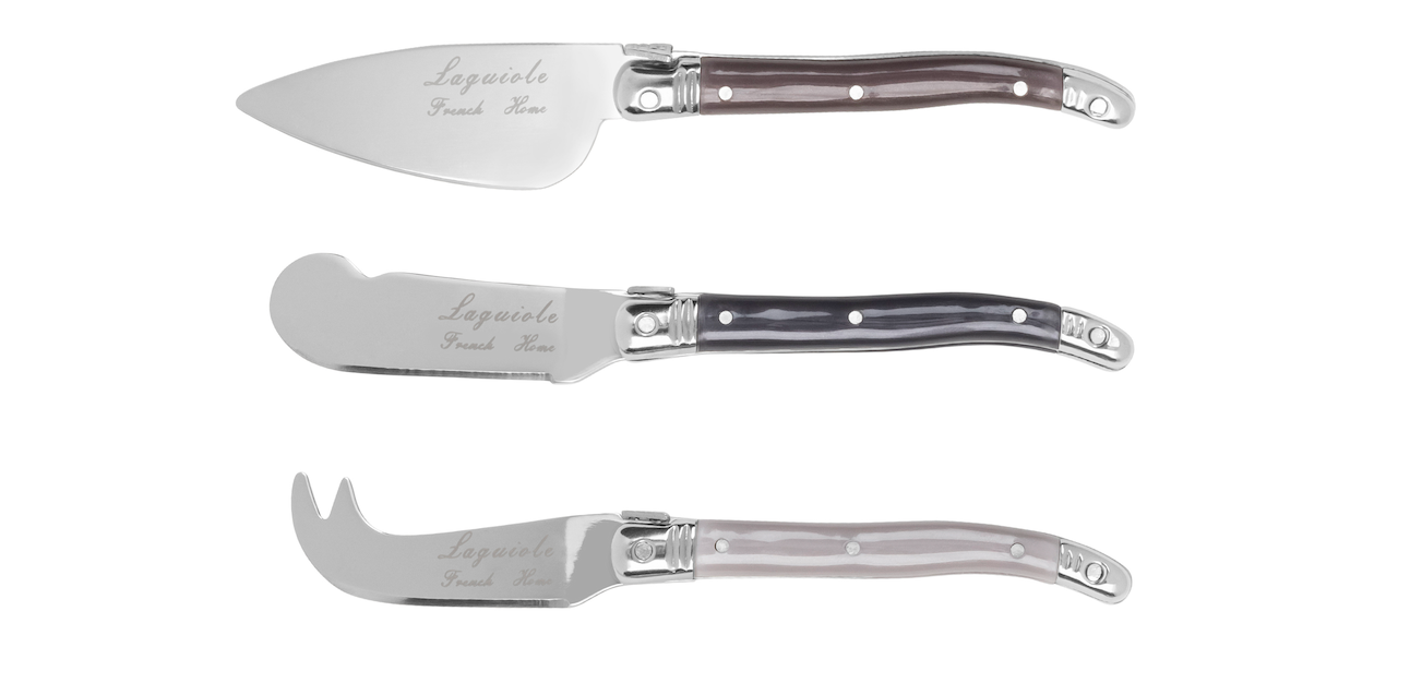 French Home 3 Piece Laguiole Cheese Knives - Warm Spice