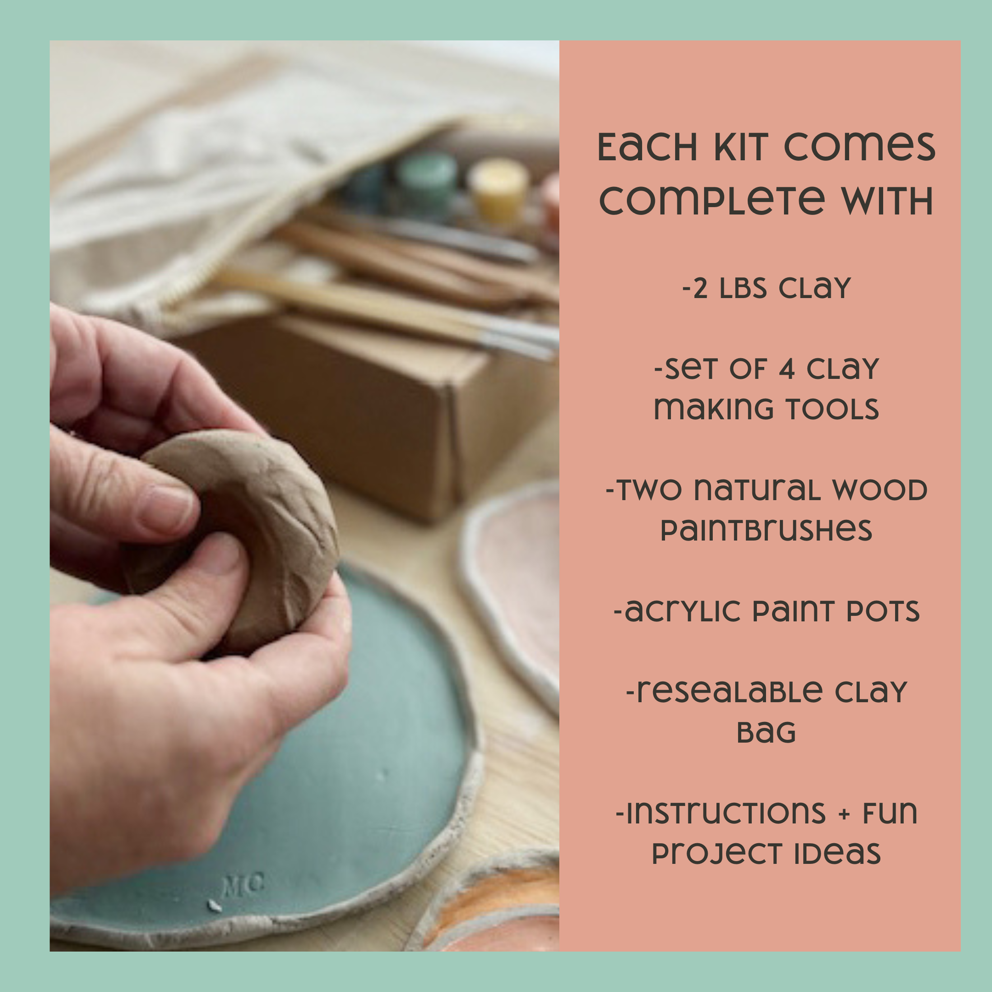 Kids Deluxe Clay Date Activity Kit – Clay Kit for Two